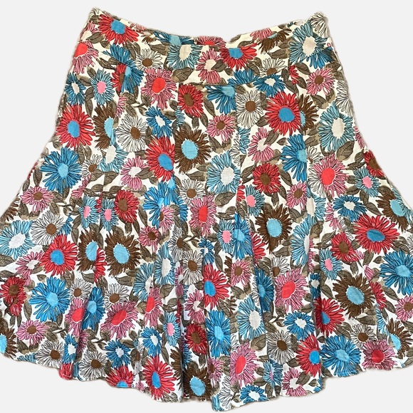 Boden Linen Floral Fit & Flare Skirt Size 12R - Picture 1 of 8